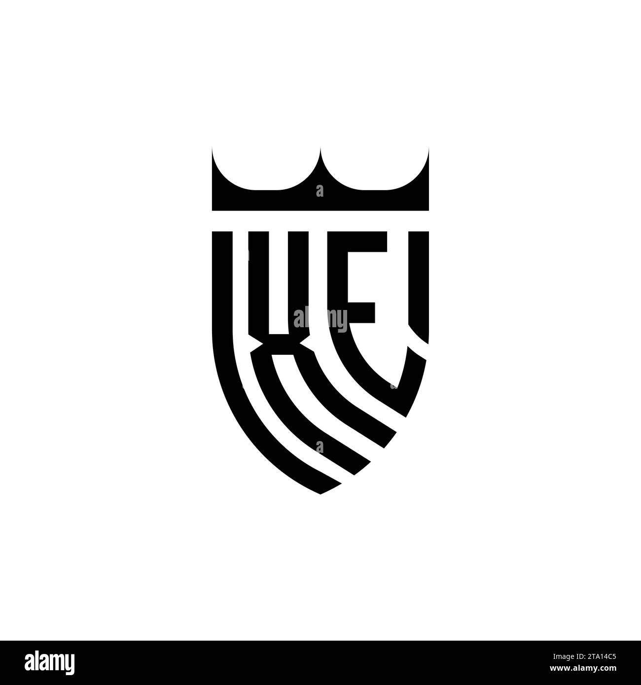 XE Luxury initial logo letters in high quality professional design that will print well Stock Vector