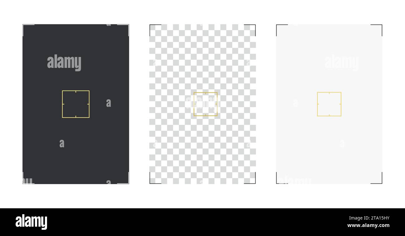 Cam record mobile app screen. Frame on phone display with square target