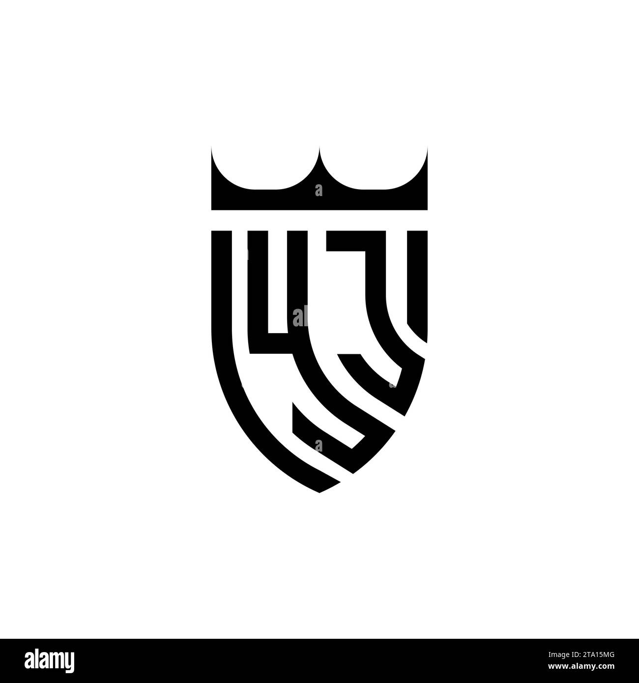YJ Luxury initial logo letters in high quality professional design that will print well Stock Vector