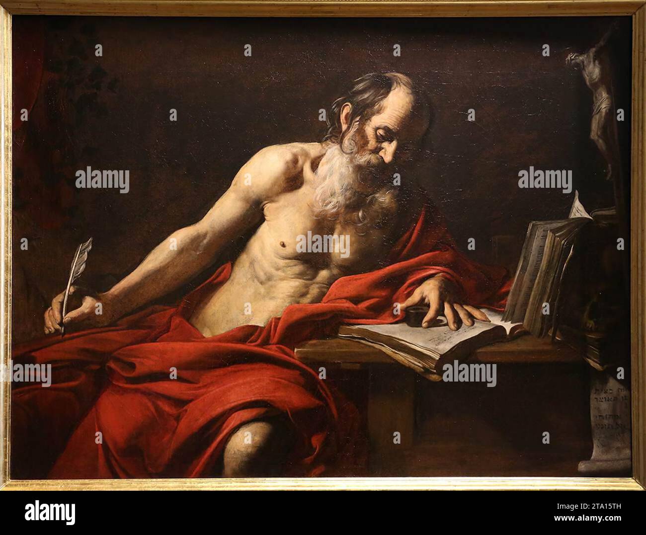 St Jerome - by Valentin De Boulogne Stock Photo