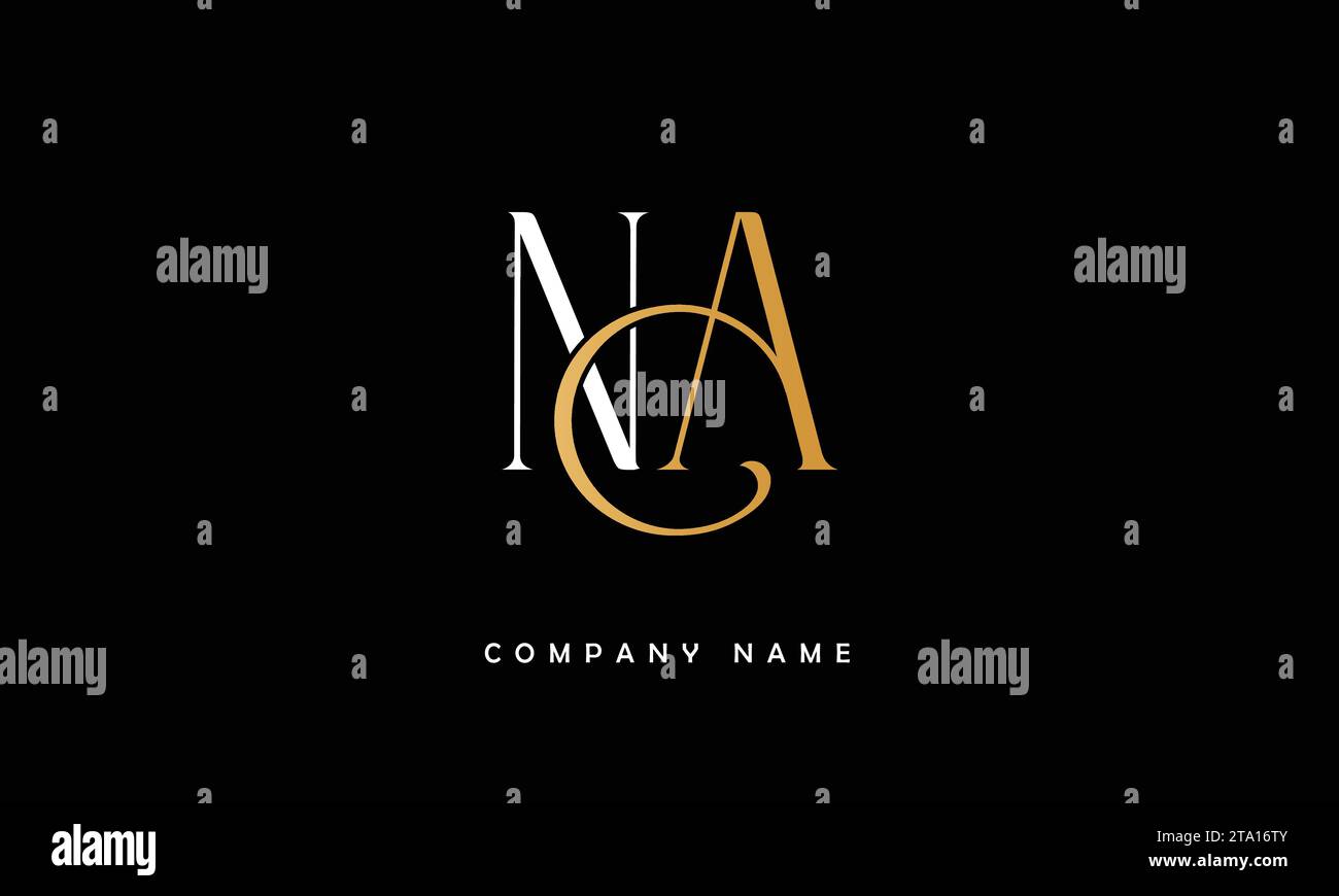 NA, AN, Abstract Letters Logo Monogram Stock Vector