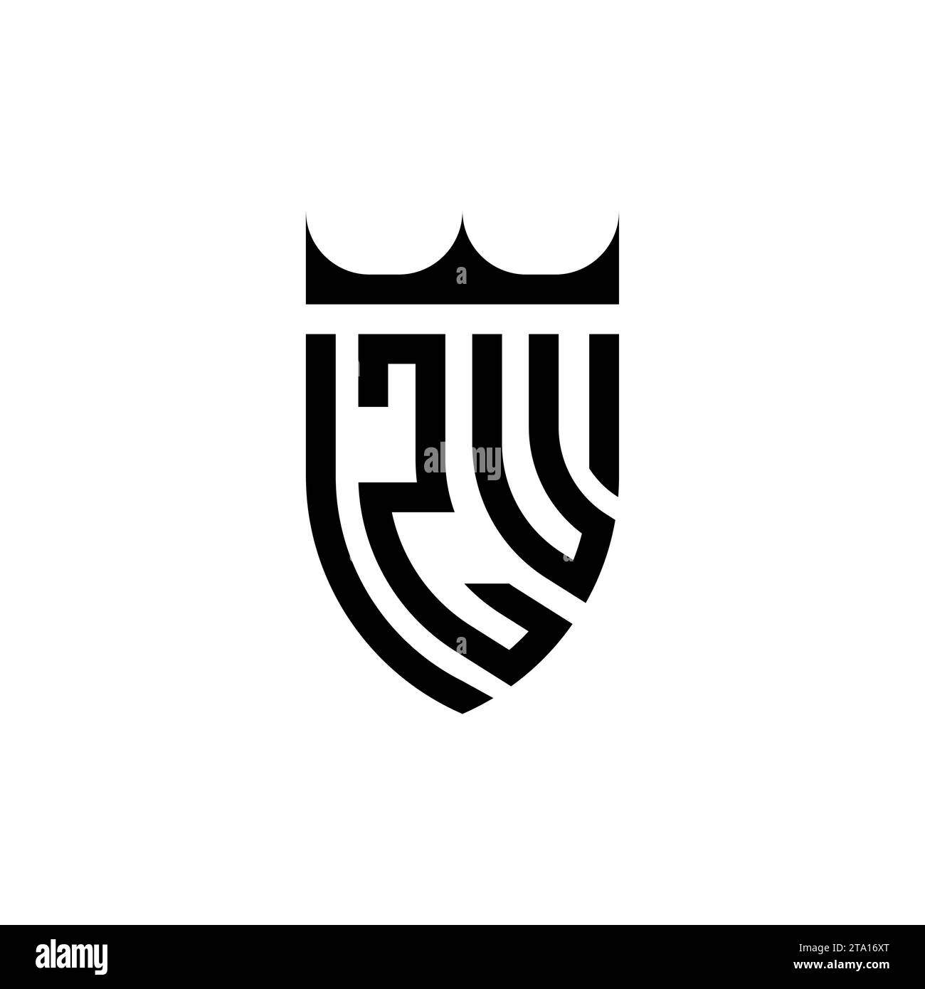 ZU Luxury initial logo letters in high quality professional design that will print well Stock Vector