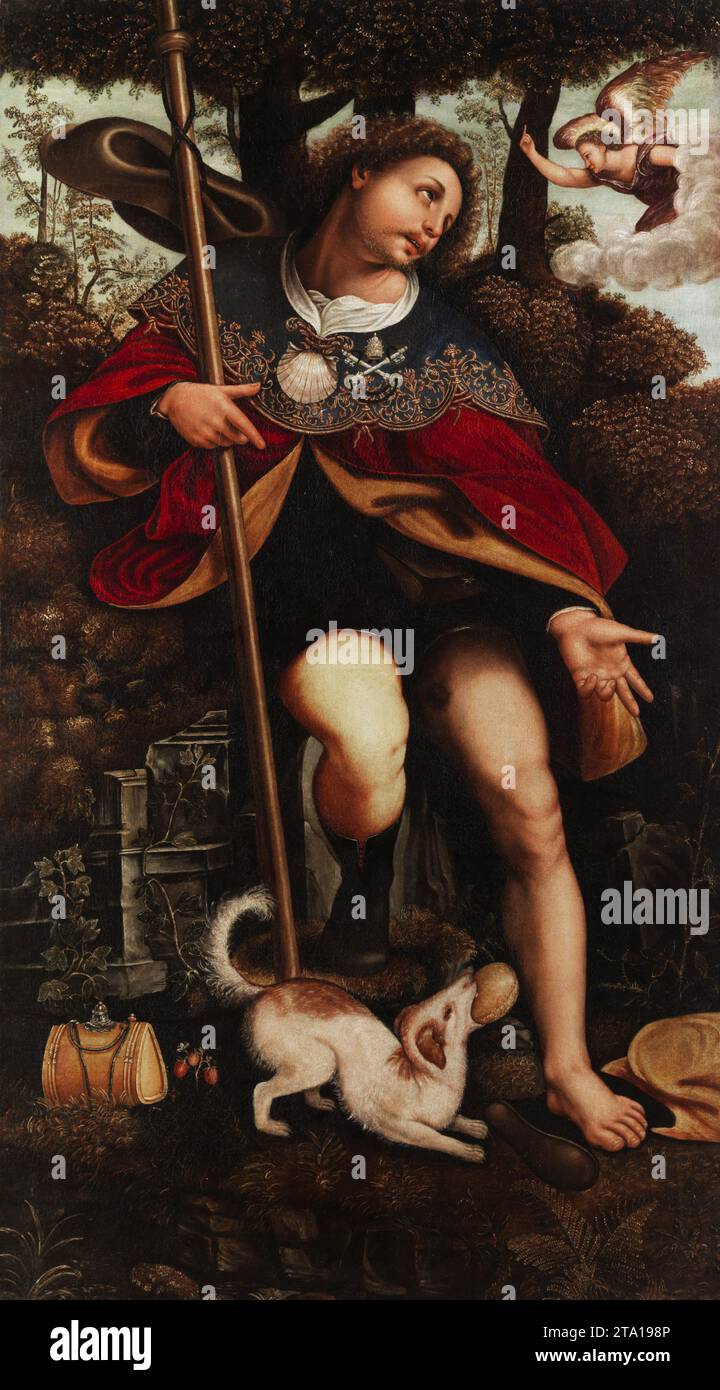 Cesare da Sesto (1477-1523) painting - polittico di San Rocco, 1523 Stock Photo