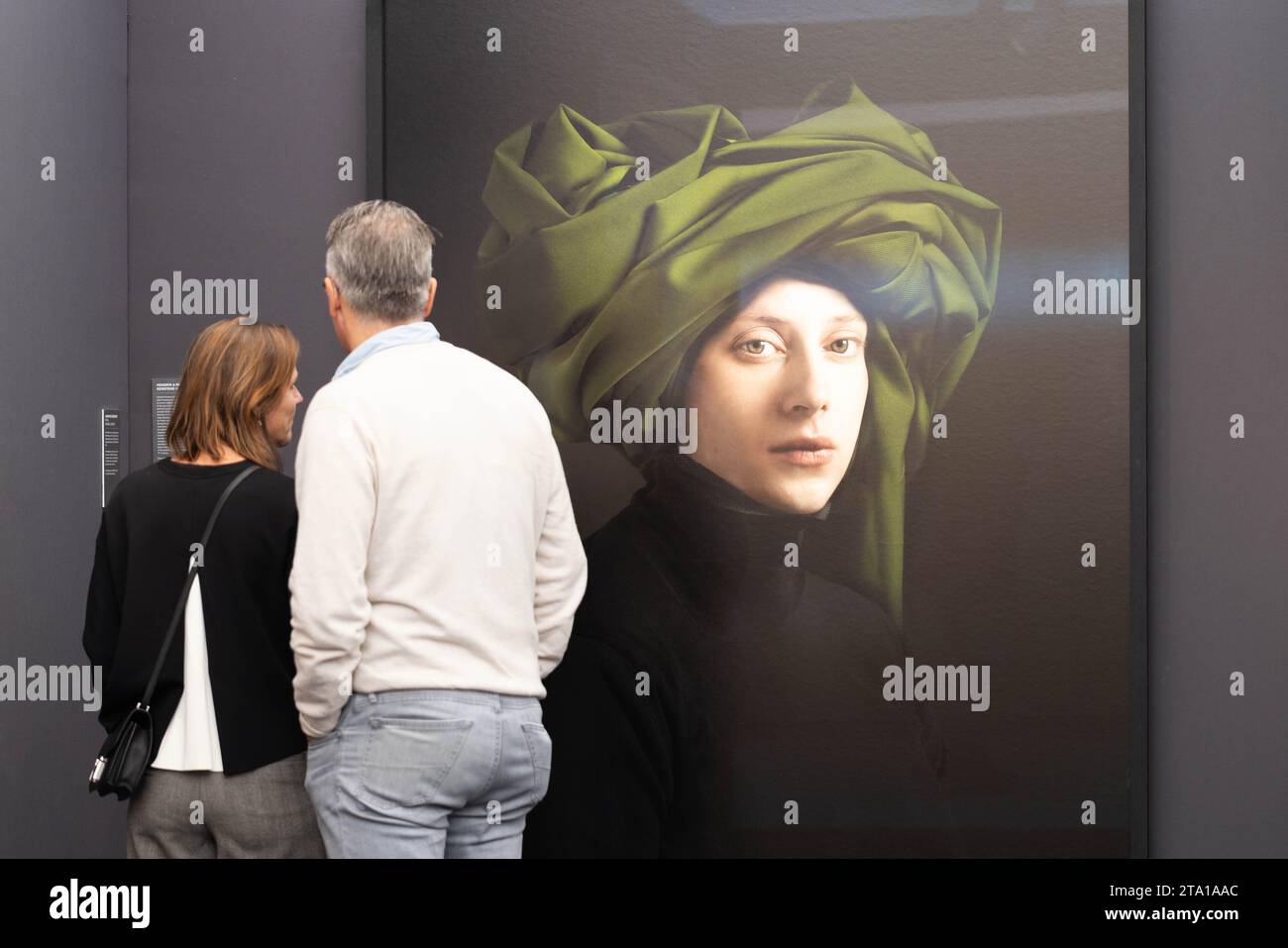 Amsterdam, Netherlands. 23rd Nov, 2023. Visitors view an artwork at the 36th PAN Amsterdam at the RAI convention center in Amsterdam, the Netherlands, Nov. 23, 2023. The 36th PAN Amsterdam, the Netherlands' leading annual fair in art, antiques and design, was held from November 19 to 26 this year in Amsterdam. Credit: Sylvia Lederer/Xinhua/Alamy Live News Stock Photo