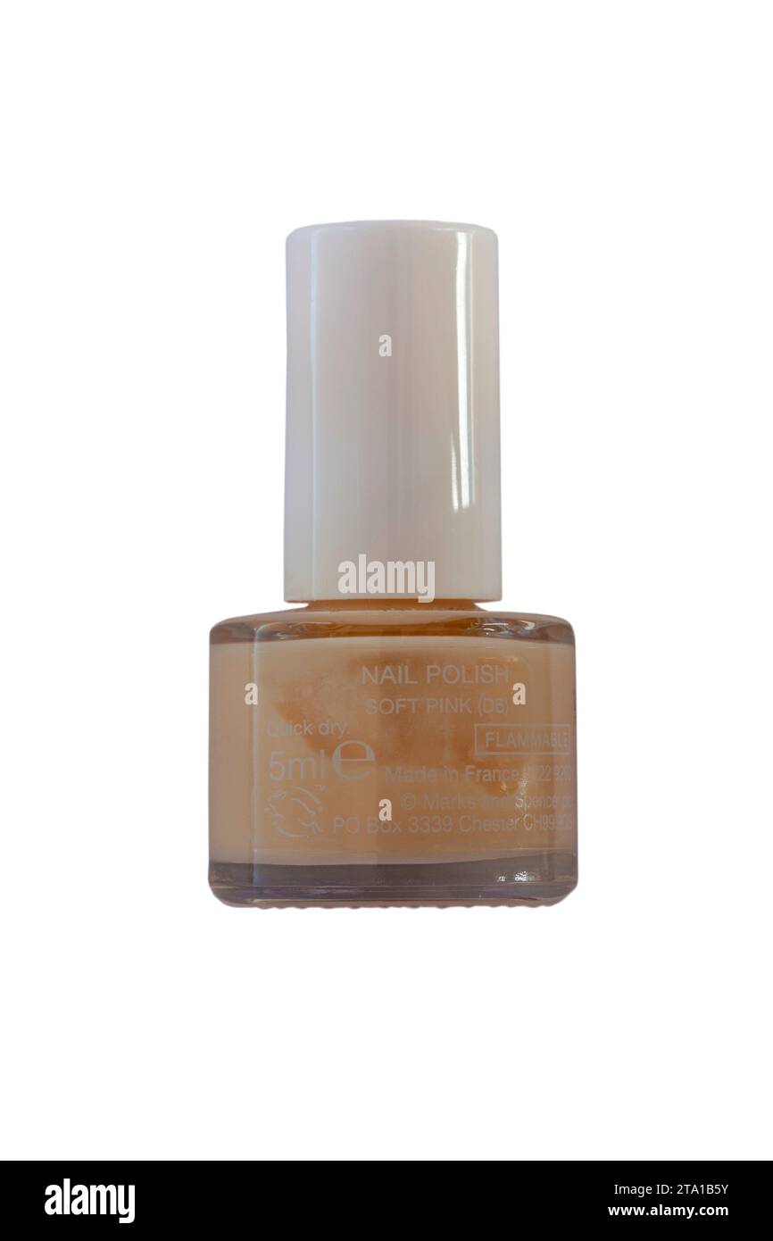 bottle of Soft Pink Nail Polish, nail varnish, from Marks and Spencer