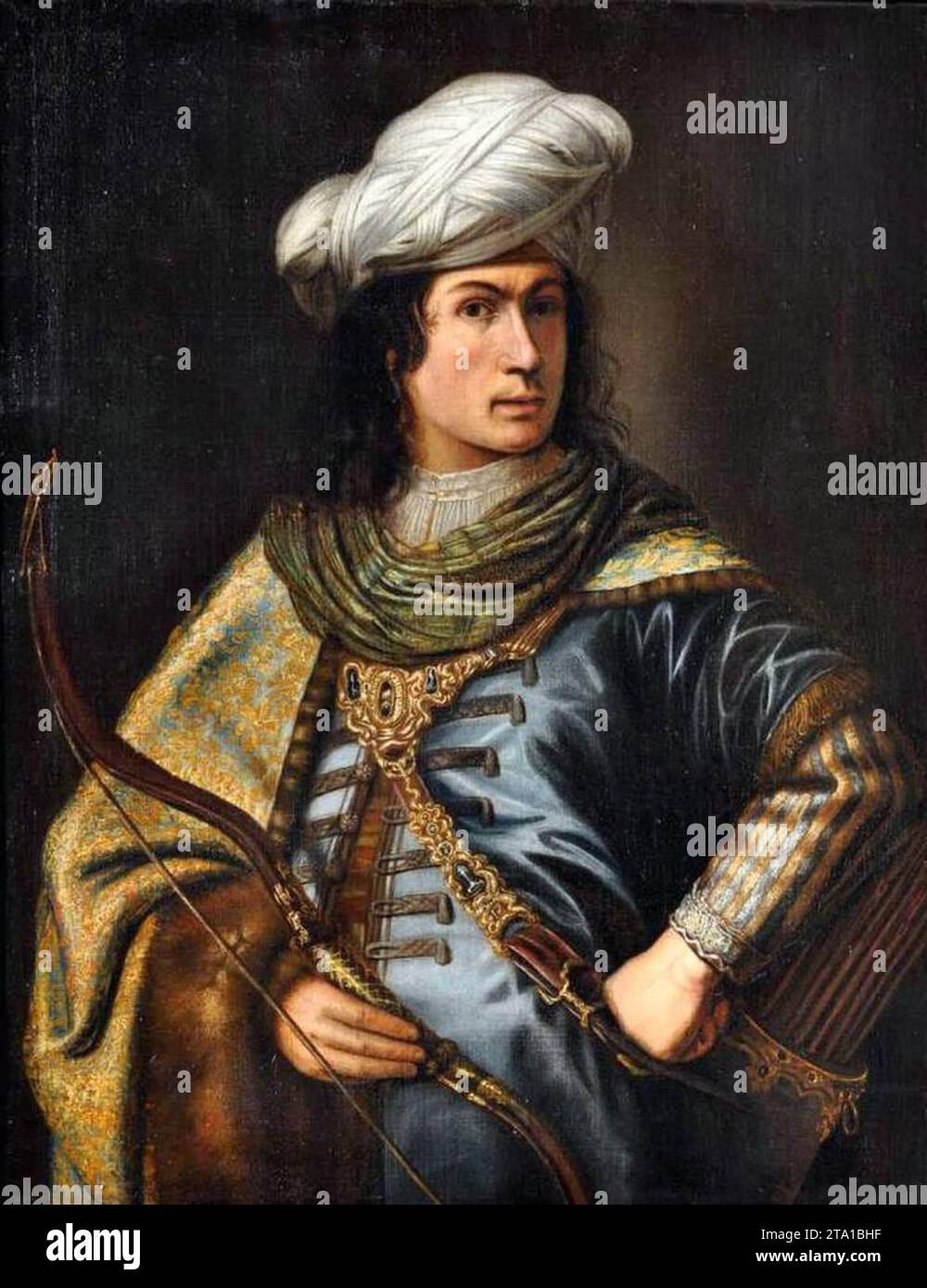Portrait of a Man as a Turkish Prince - by Jan Victors Stock Photo