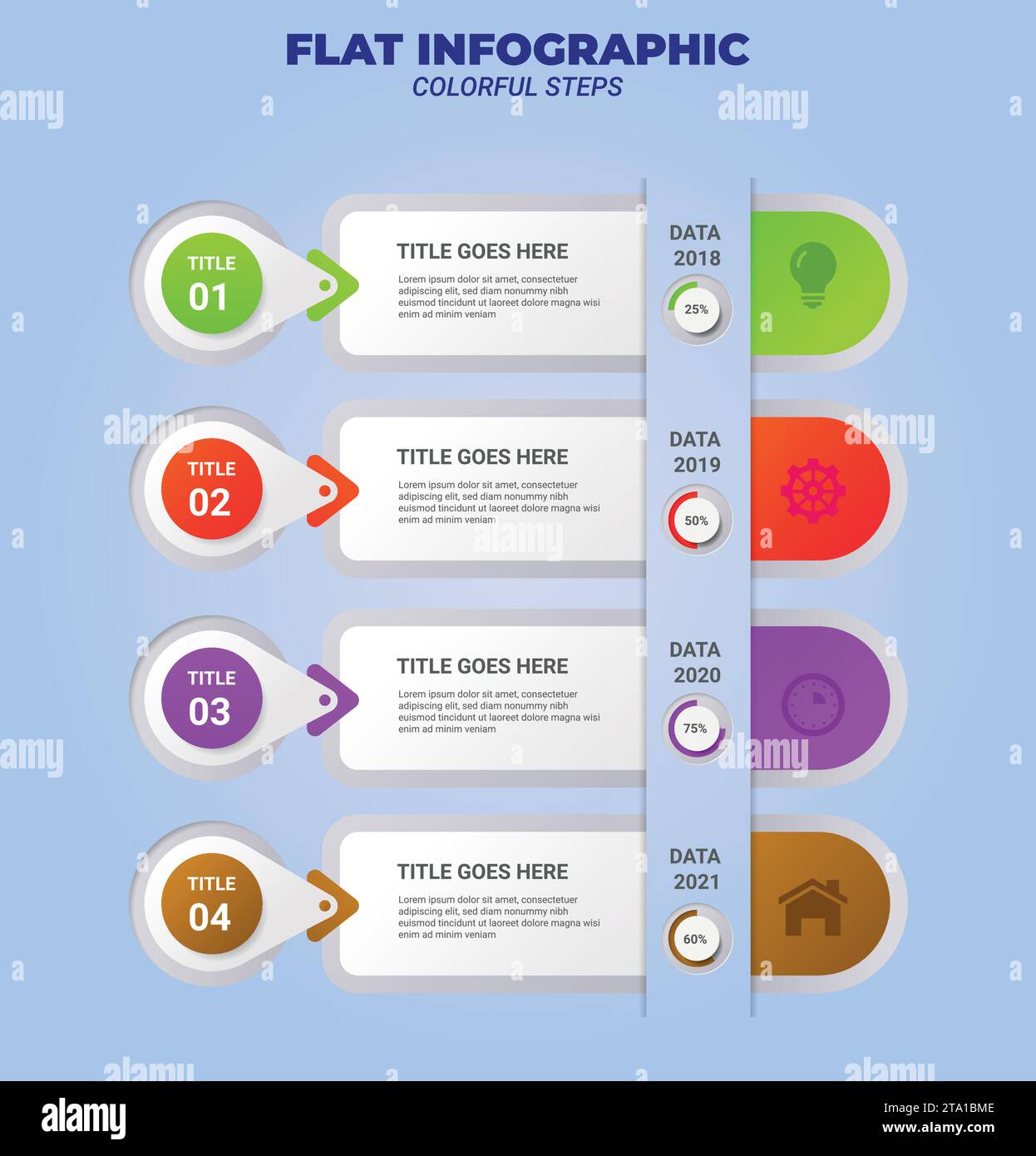 Infographic design vector and marketing icons can be used for workflow layout, diagram, annual report. Business concept with 3, 4, 5; 6, 7 and 8 step. Stock Vector