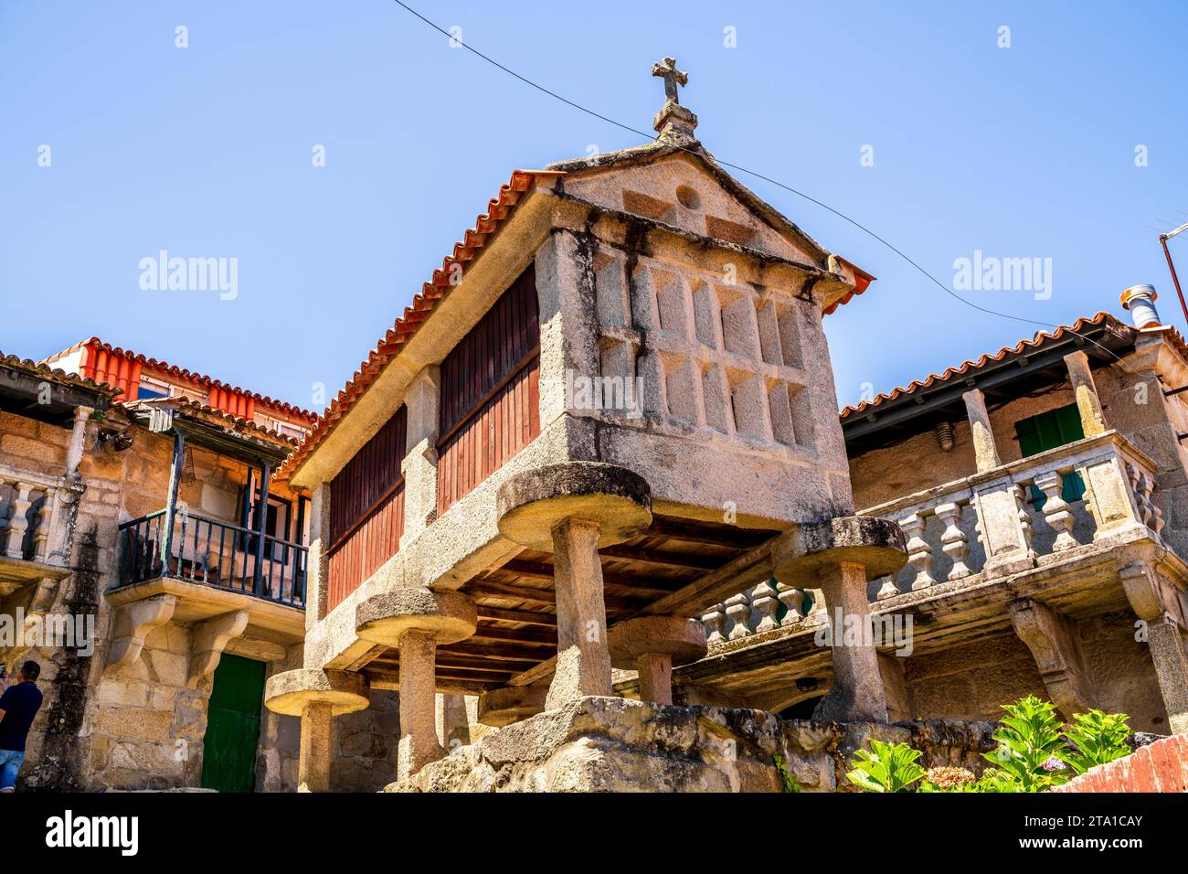 Combarro , Spain - old granary Stock Photo