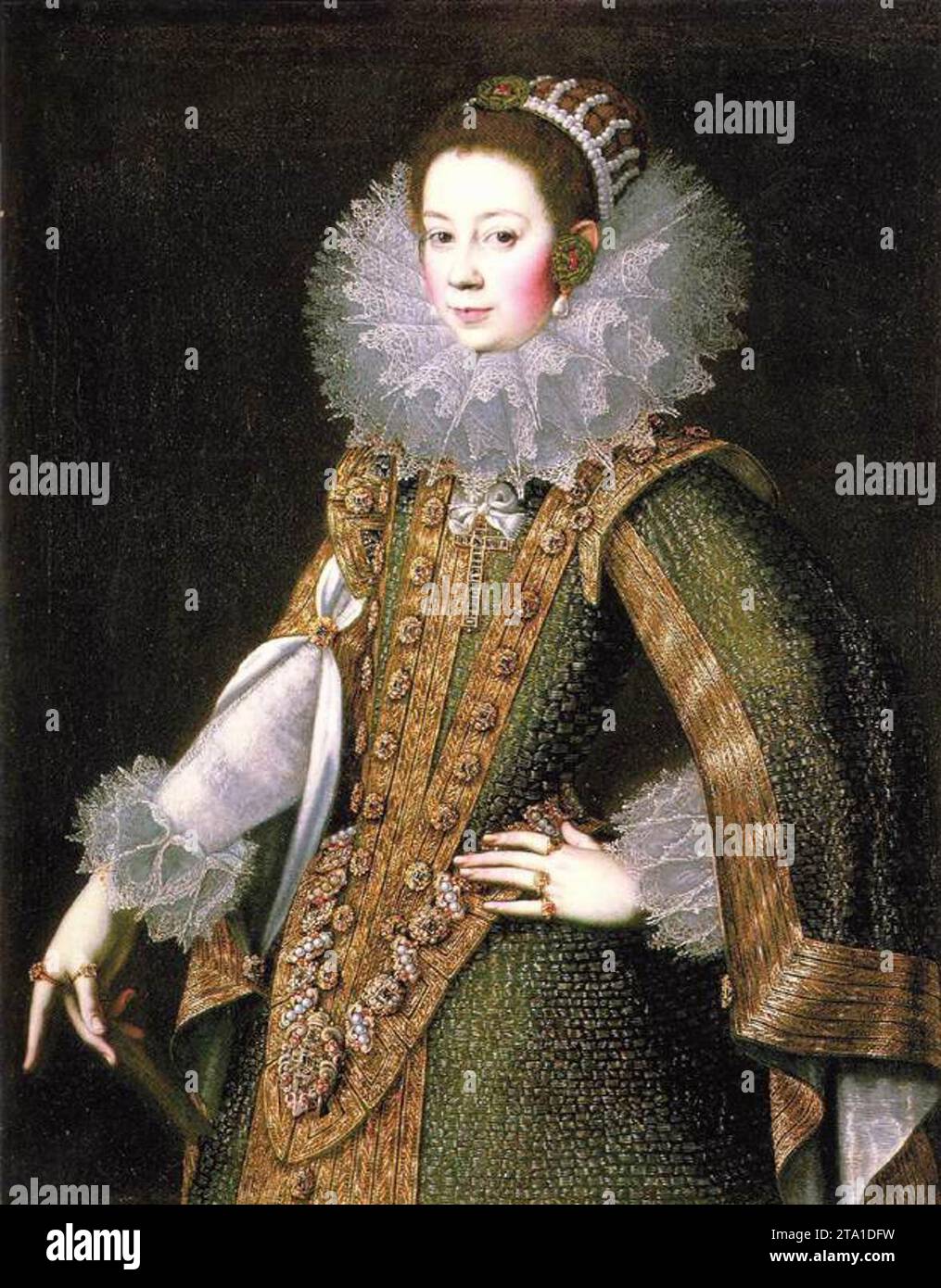 Doña Juana de Salinas c. 1622 by Rodrigo De Villandrando Stock Photo
