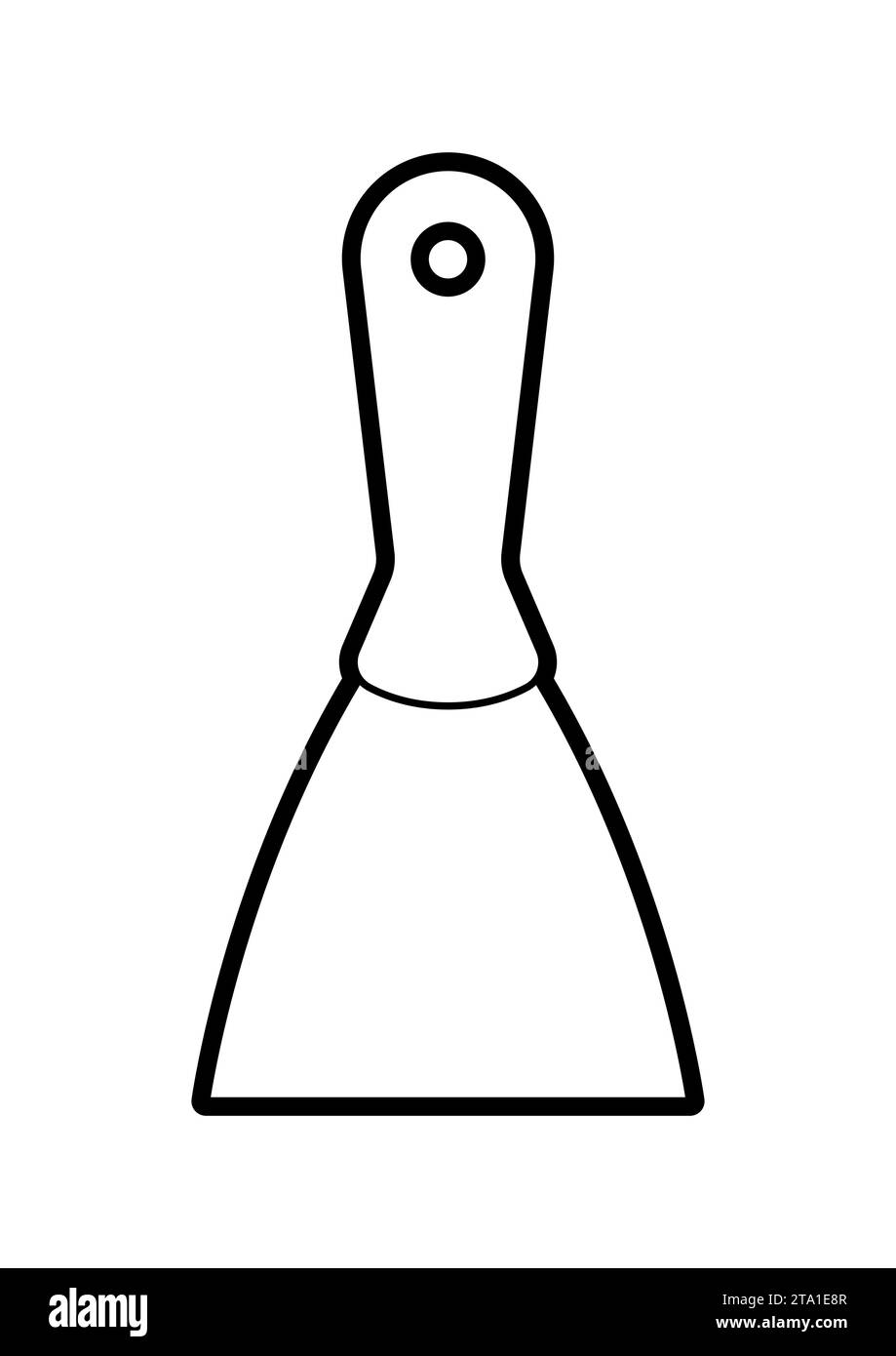 Illustration of spatula. Repair working tool. Equipment for