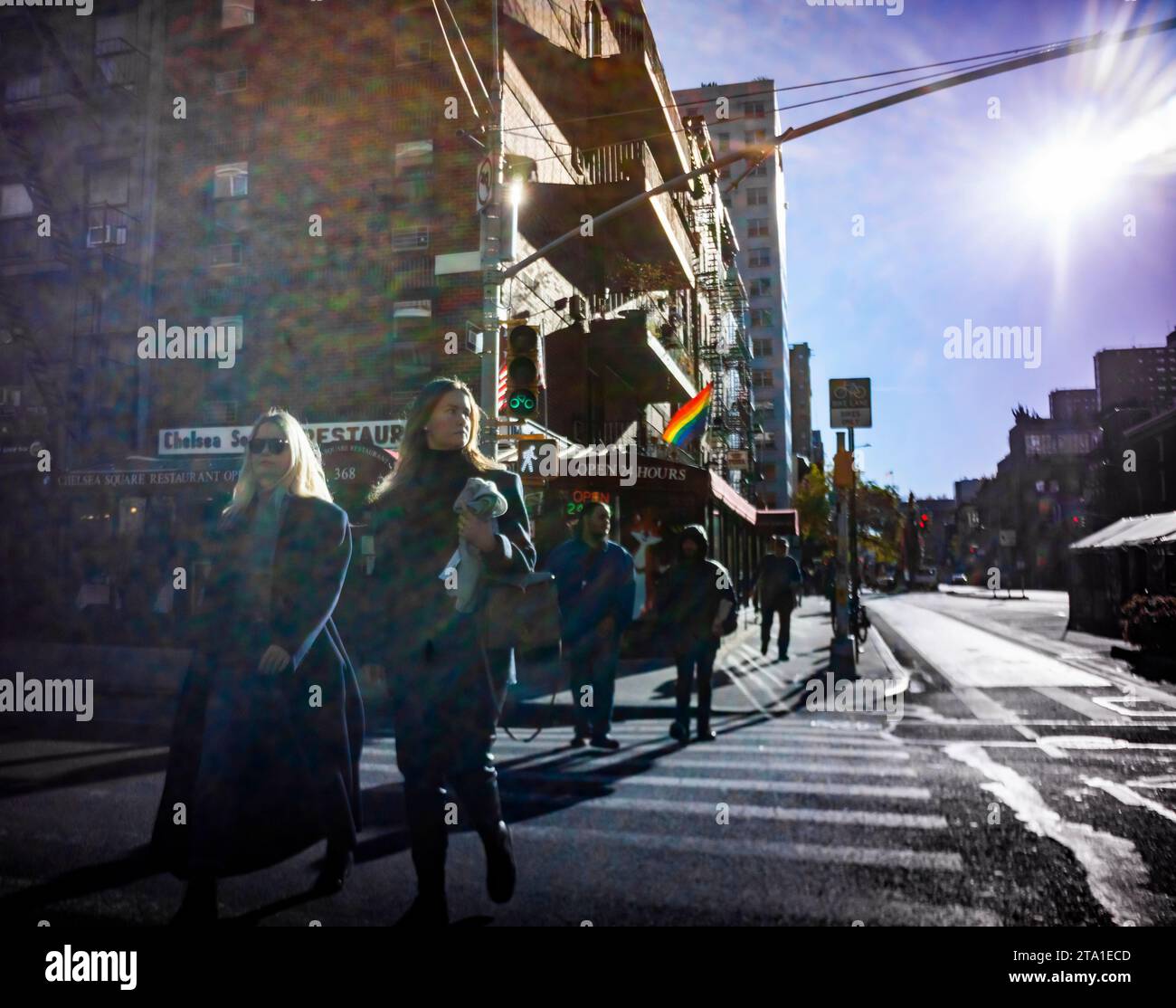 Solar Winter in Chelsea in New York on Thursday, November 23, 2023. (© Richard B. Levine) Stock Photo