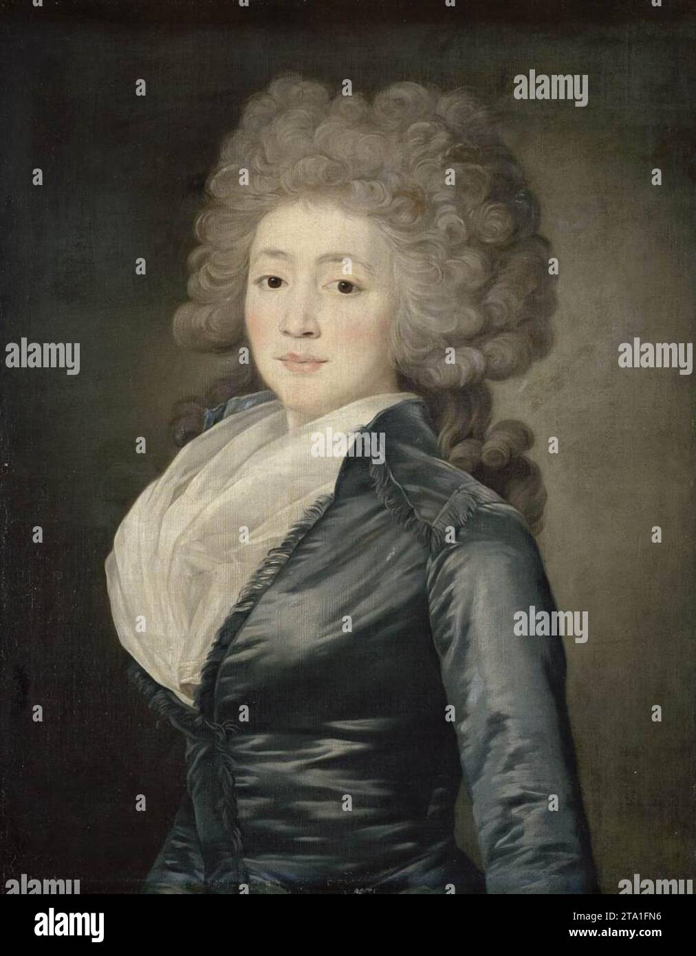 Portrait of Olga Zherebtsova 1790s by Jean Louis Voille Stock Photo