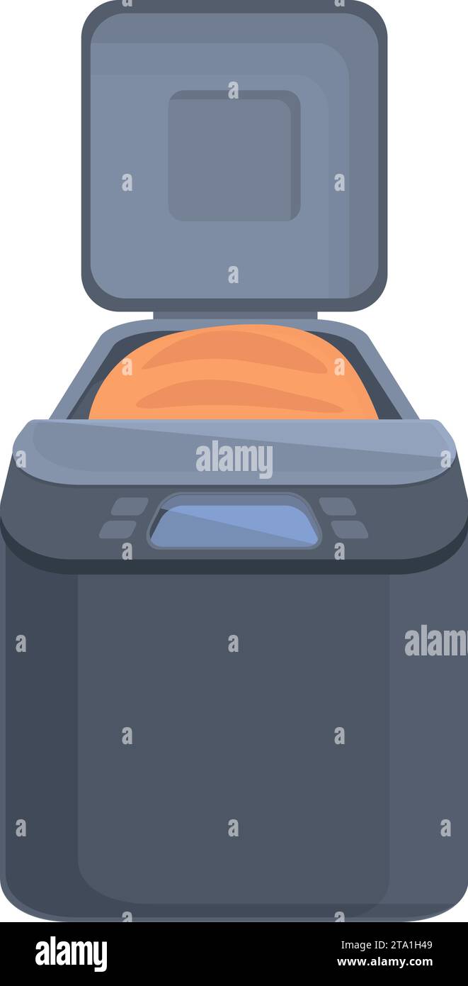 Baker tool device icon cartoon vector. House cooking food. Bread maker ...