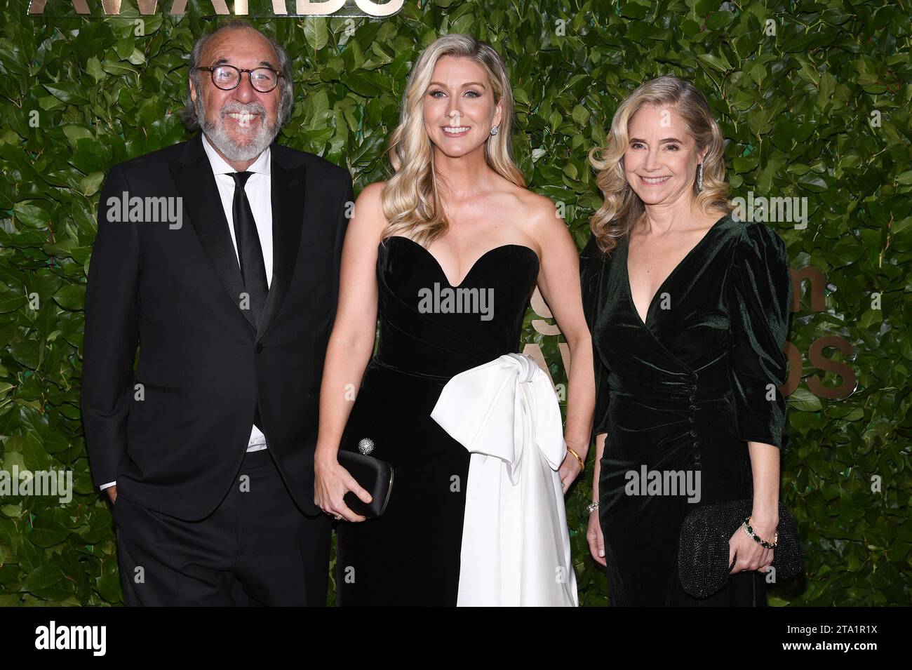 (L-R) James L. Brooks, Kelly Fremon Craig and Julie Ansell attend the 2023 Gotham Awards at Cipriani Wall Street, New York, NY, November 27, 2023. (Photo by Anthony Behar/Sipa USA) Stock Photo