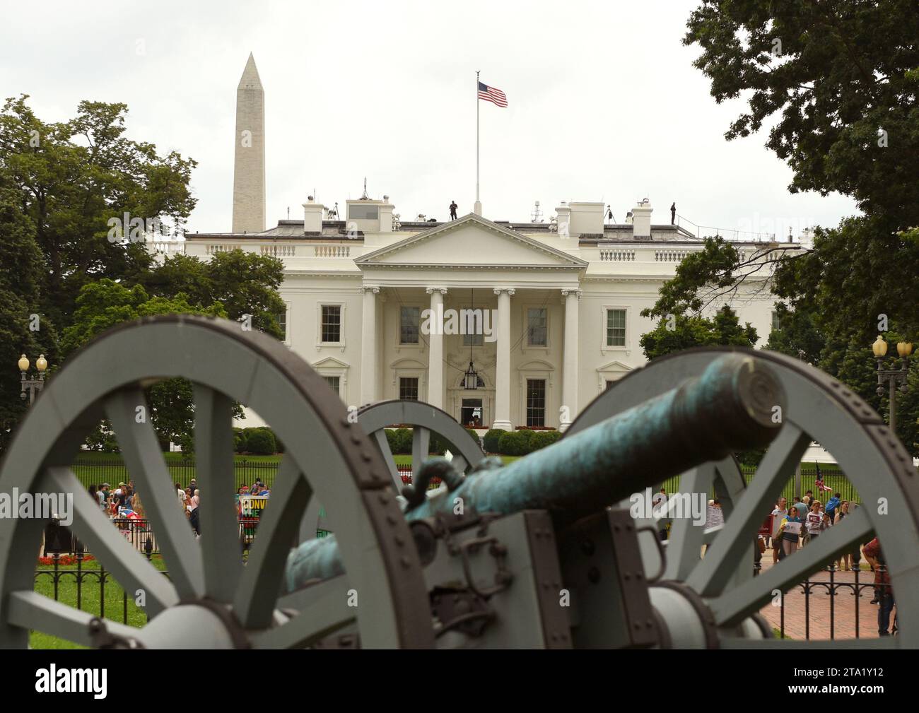 Washington, DC June 02, 2018 Cannon near the Andrew Jackson's statue