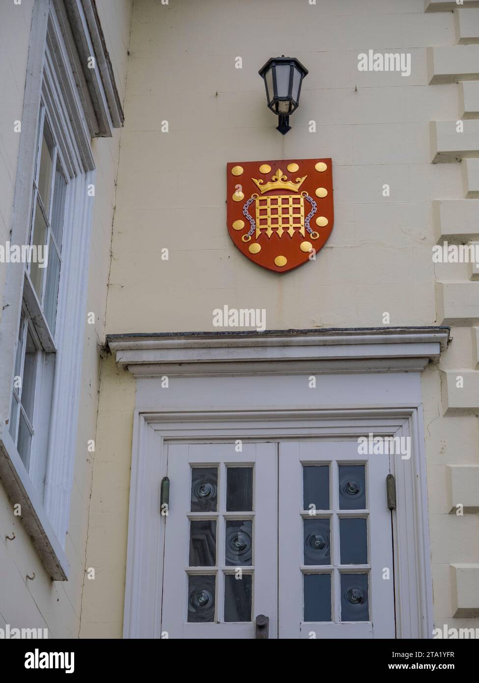 Wallingford Coat of Arms, Wallingford Town Hall, Wallingford, Oxfordshire, England, UK, GB Stock