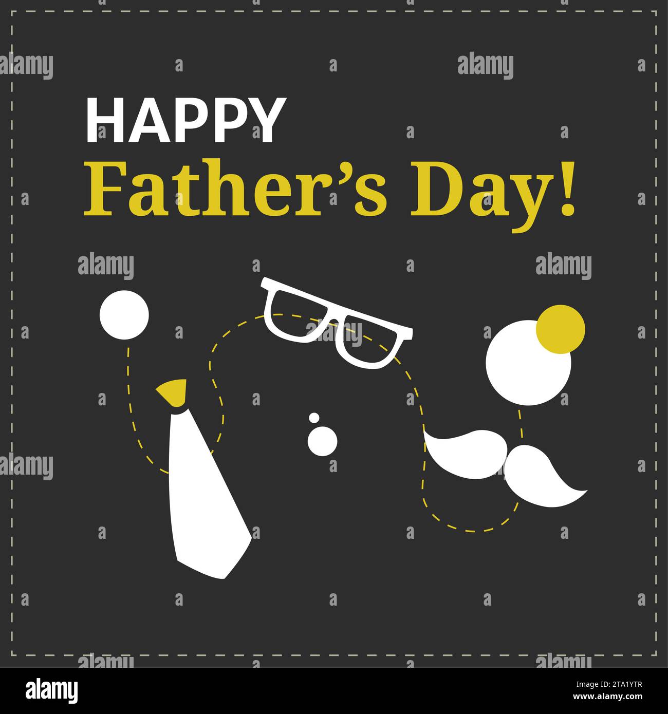 Hipster related icons Happy father day template Vector illustration ...