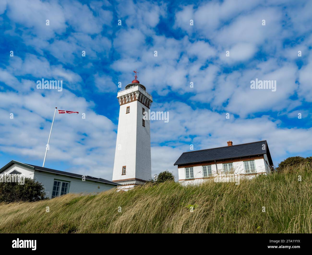 Helnaes Fyr, lighthouse on the Helnaes peninsula on Funen, Denmark Stock Photo Alamy