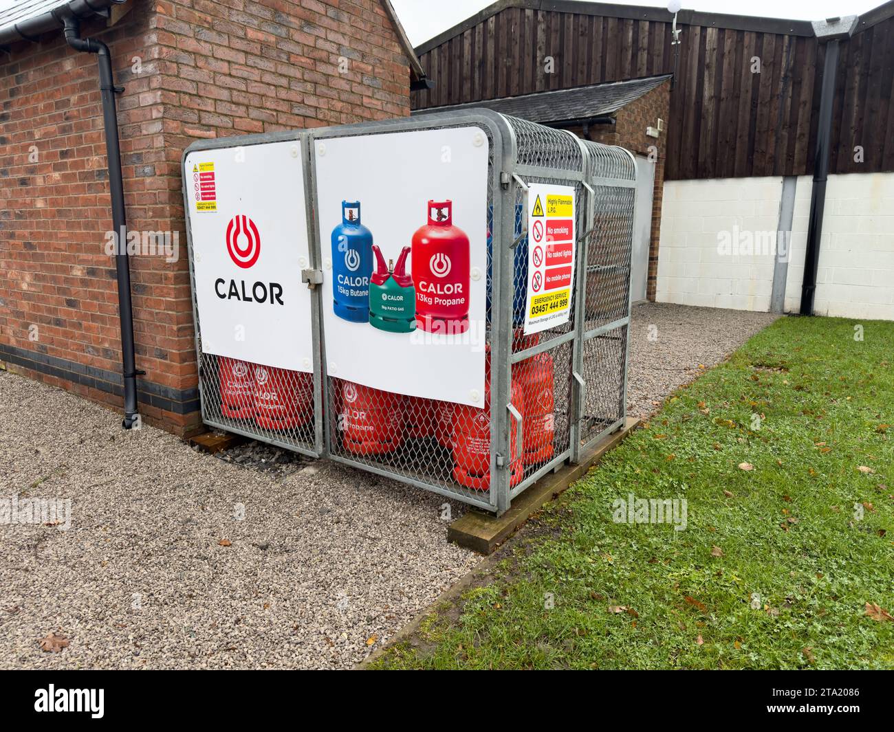 Empty gas bottles awaiting collection hires stock photography and images Alamy