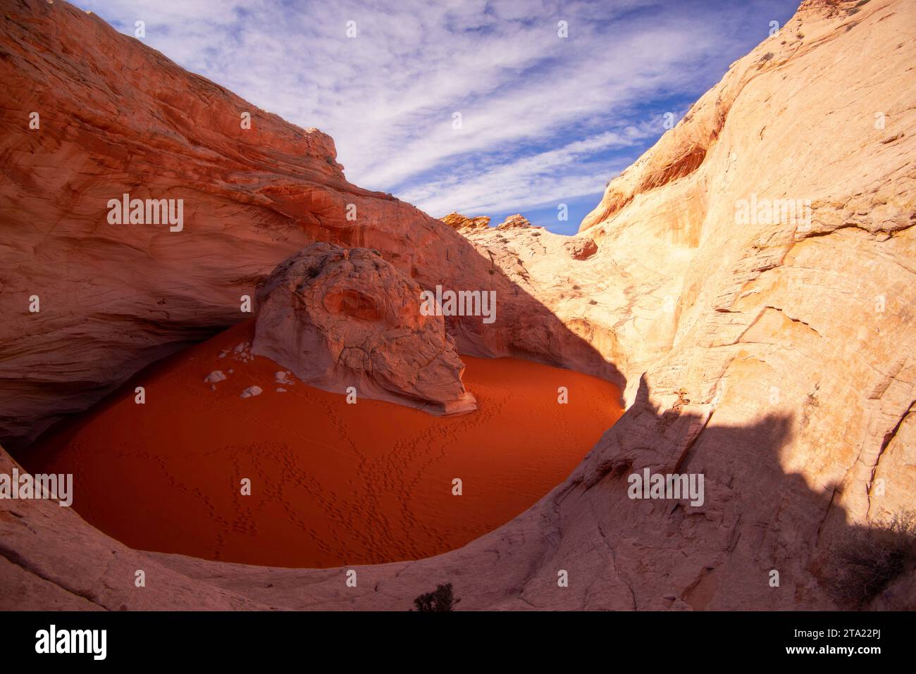 Photograph of the Cosmic Ashtray, a uniquely eroded sandstone formation