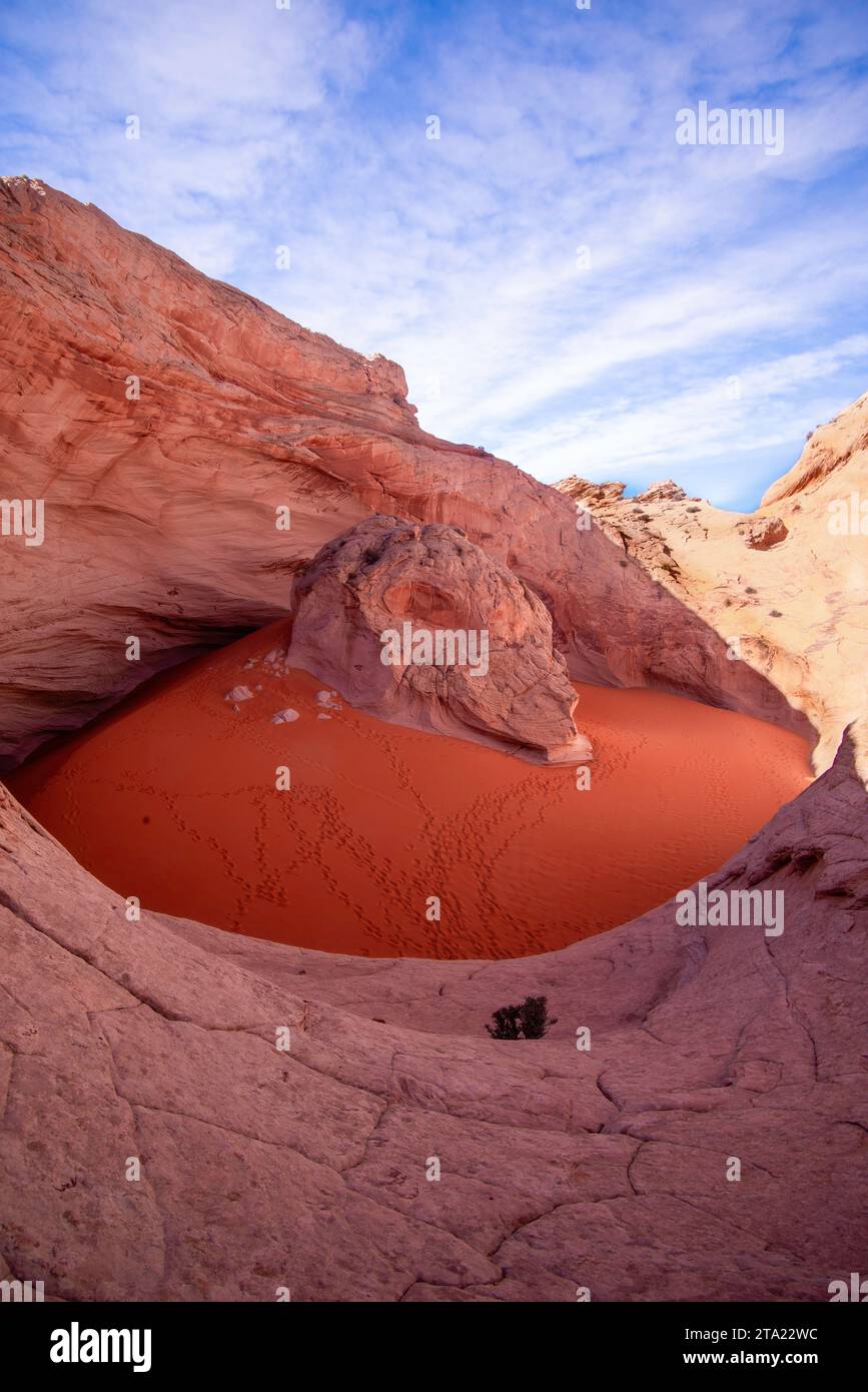 Photograph of the Cosmic Ashtray, a uniquely eroded sandstone formation