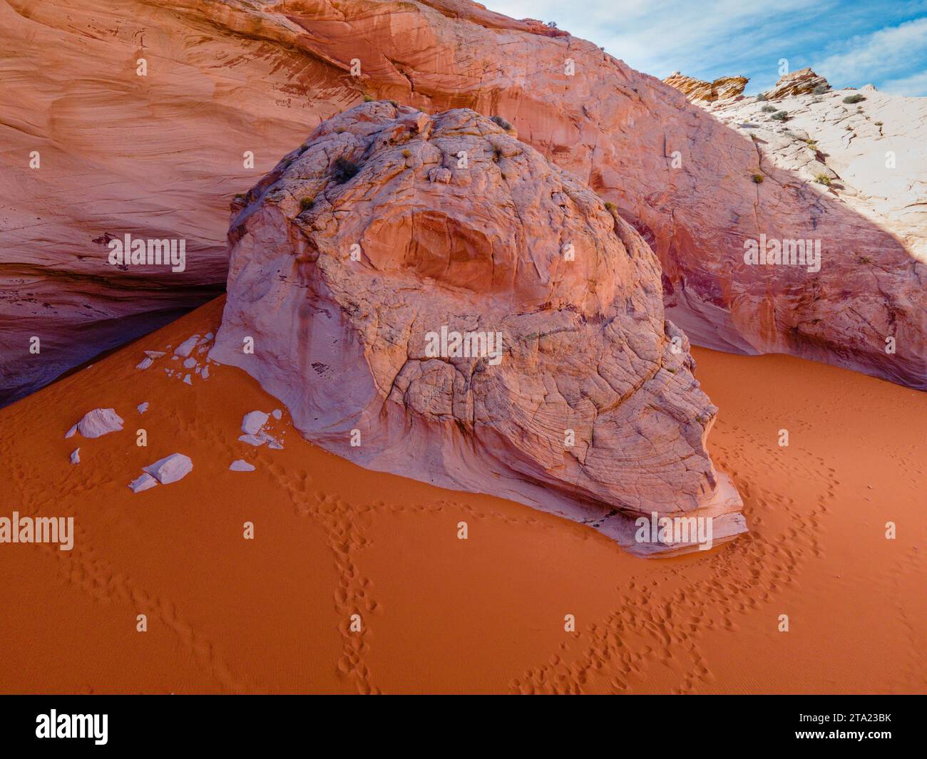 Photograph of the Cosmic Ashtray, a uniquely eroded sandstone formation