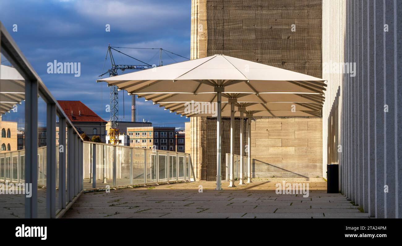 Terrace on the first floor of the James Simon Gallery, Berlin, Germany ...