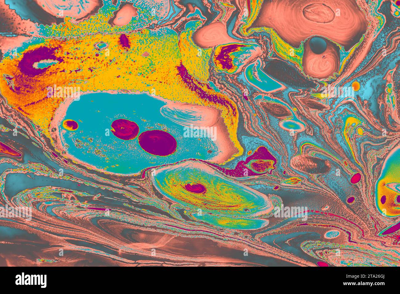 Marbling art patterns as abstract colorful background Stock Photo