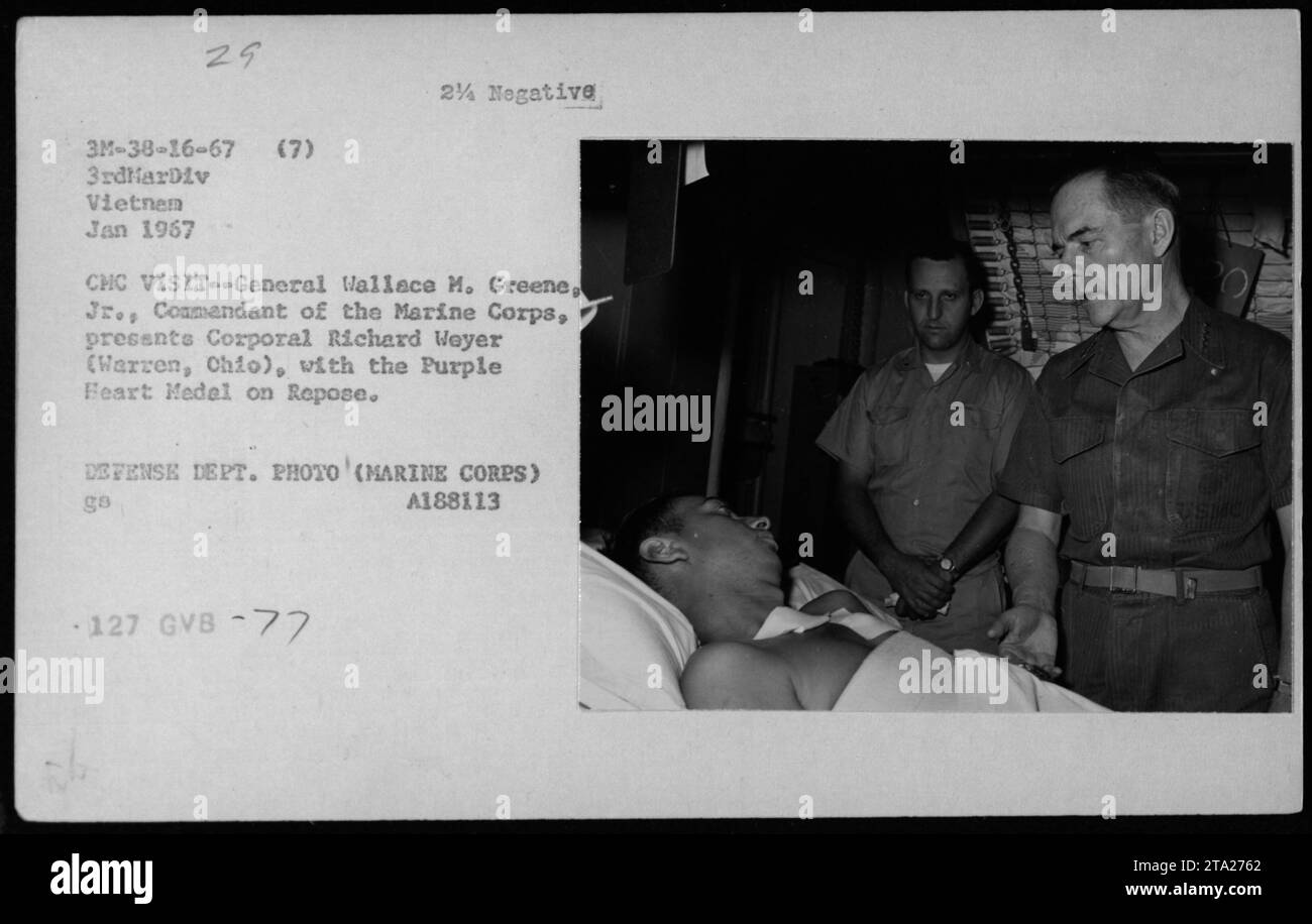 In January 1967, General Wallace M. Greene Jr., Commandant of the ...