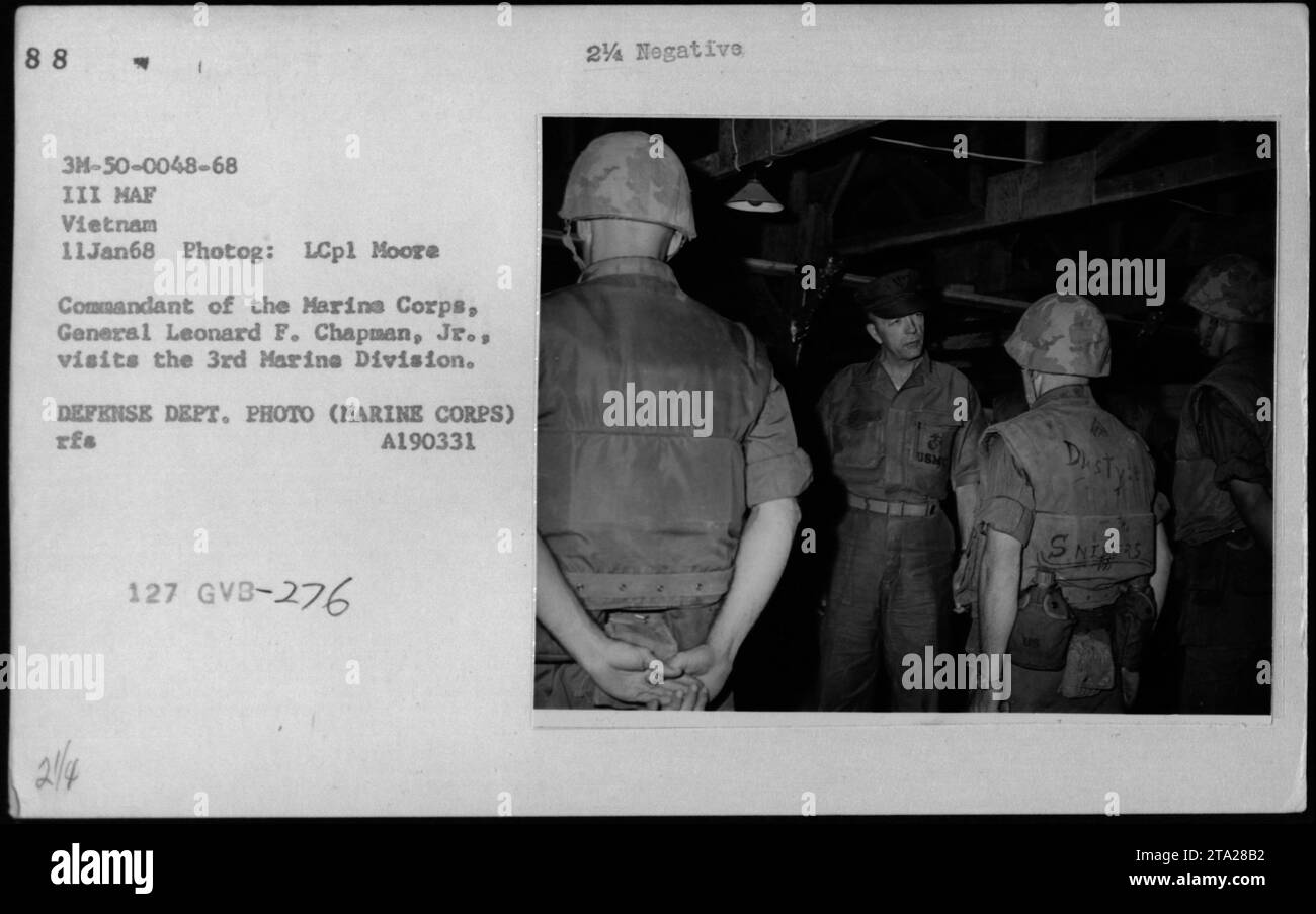 General Leonard F. Chapman, Jr., Commandant of the Marine Corps, visits