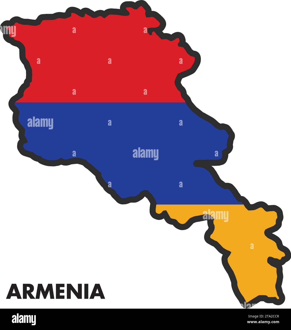 Isolated map of Armenia with its flag Vector illustration Stock Vector ...