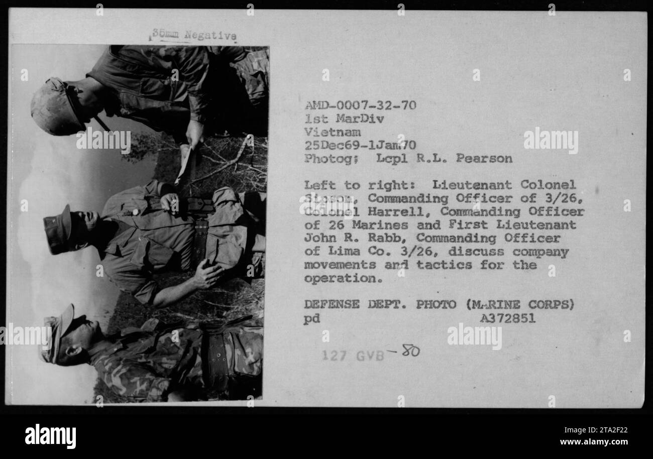 Lieutenant Colonel Sipson, Colonel Harrell, and First Lieutenant John R ...