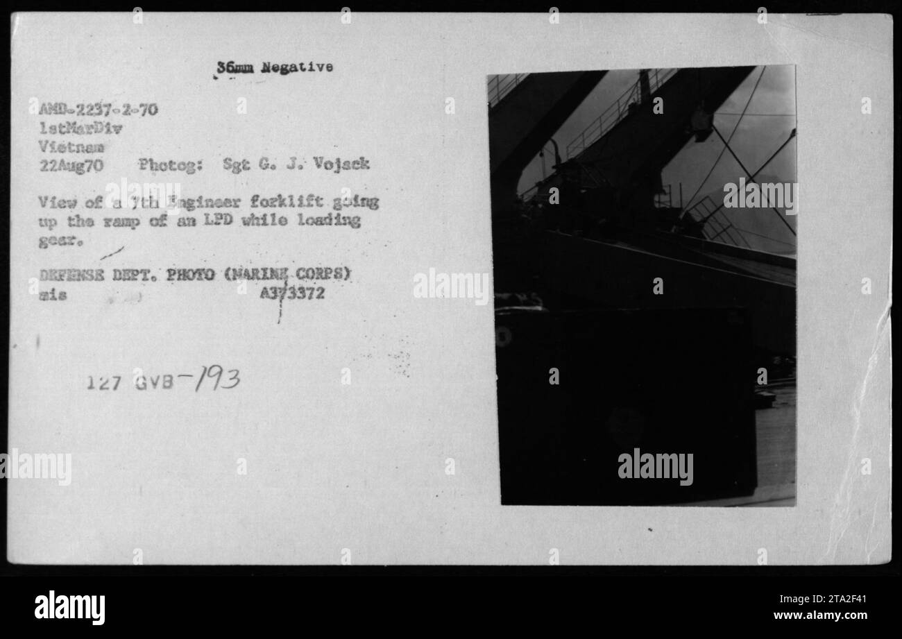 Forklift on ramp Black and White Stock Photos & Images - Alamy