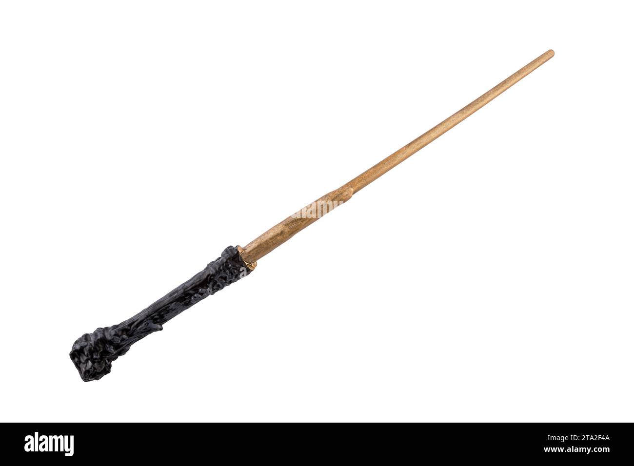 Golden magic wand isolated on white background with clipping path Stock Photo