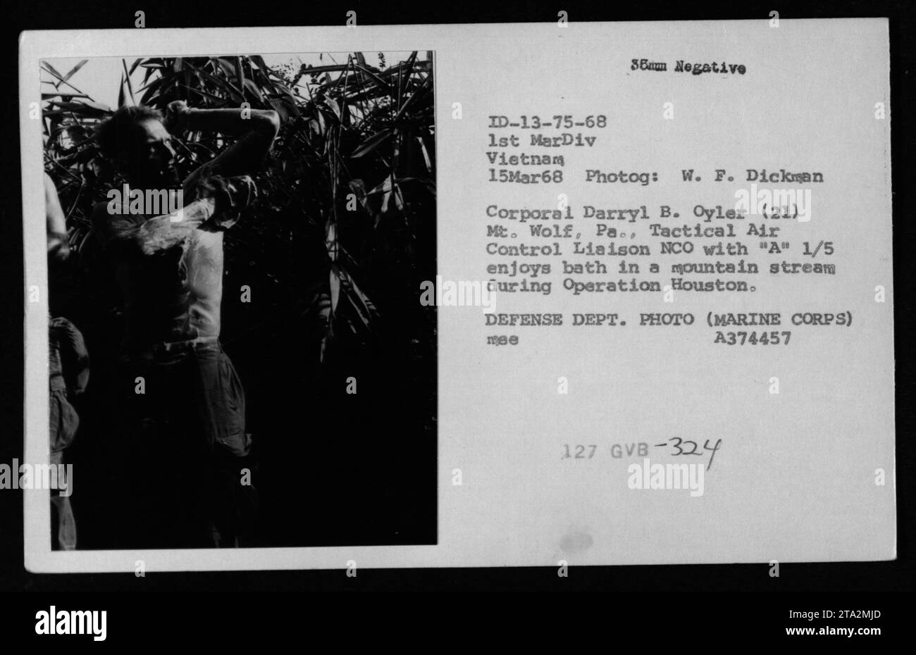 Corporal Darryl B. Oyler (21) from Mt. Wolf, Pennsylvania, a Tactical