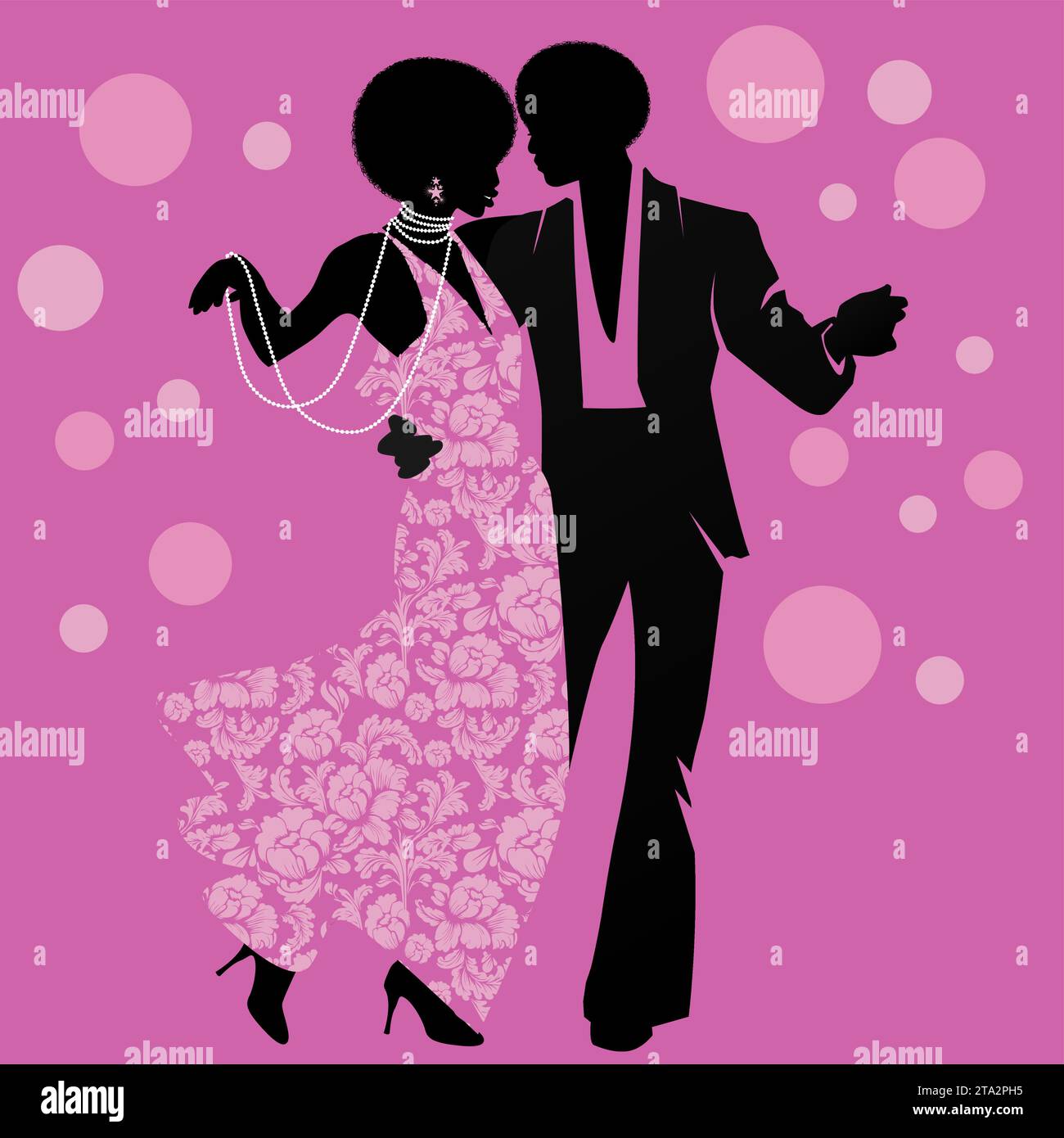 Silhouettes of couple dancing funk soul or disco music retro style isolated on white background Stock Vector Image Art Alamy