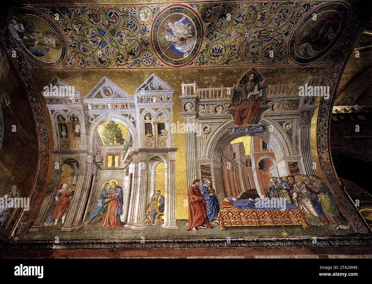 Dormition of the Virgin 1448-51 by Andrea Del Castagno Stock Photo