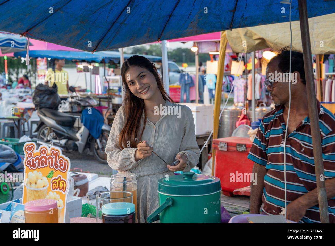 Thai Food for Sale at a Street Market in Thailand Asia Stock Photo