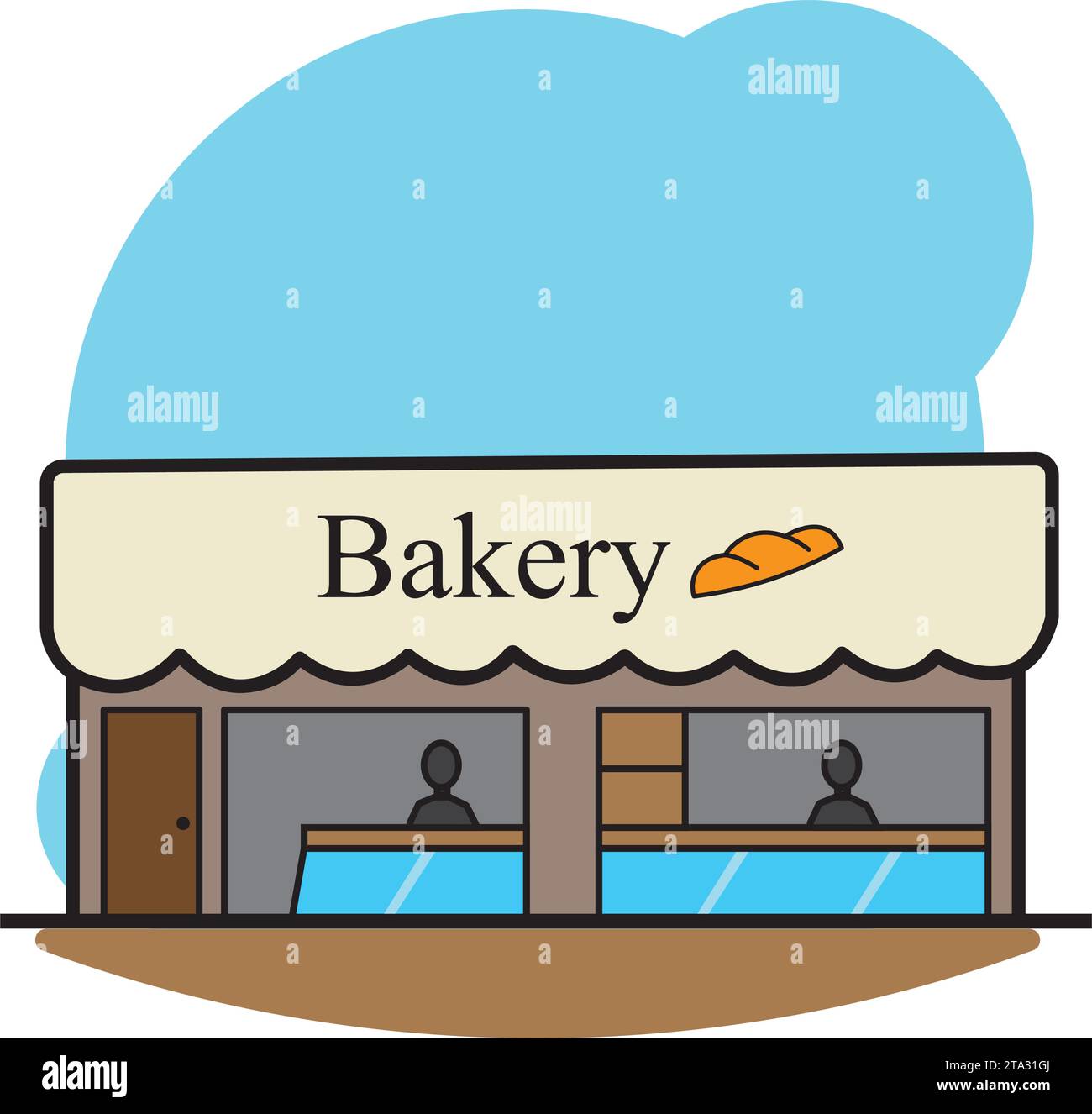 Isolated bakery shop building icon Vector illustration Stock Vector ...