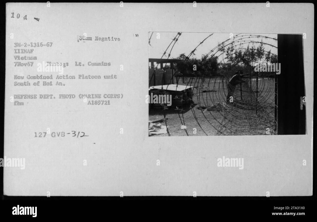 ARVN soldiers from a Combined Action Platoons unit take positions near