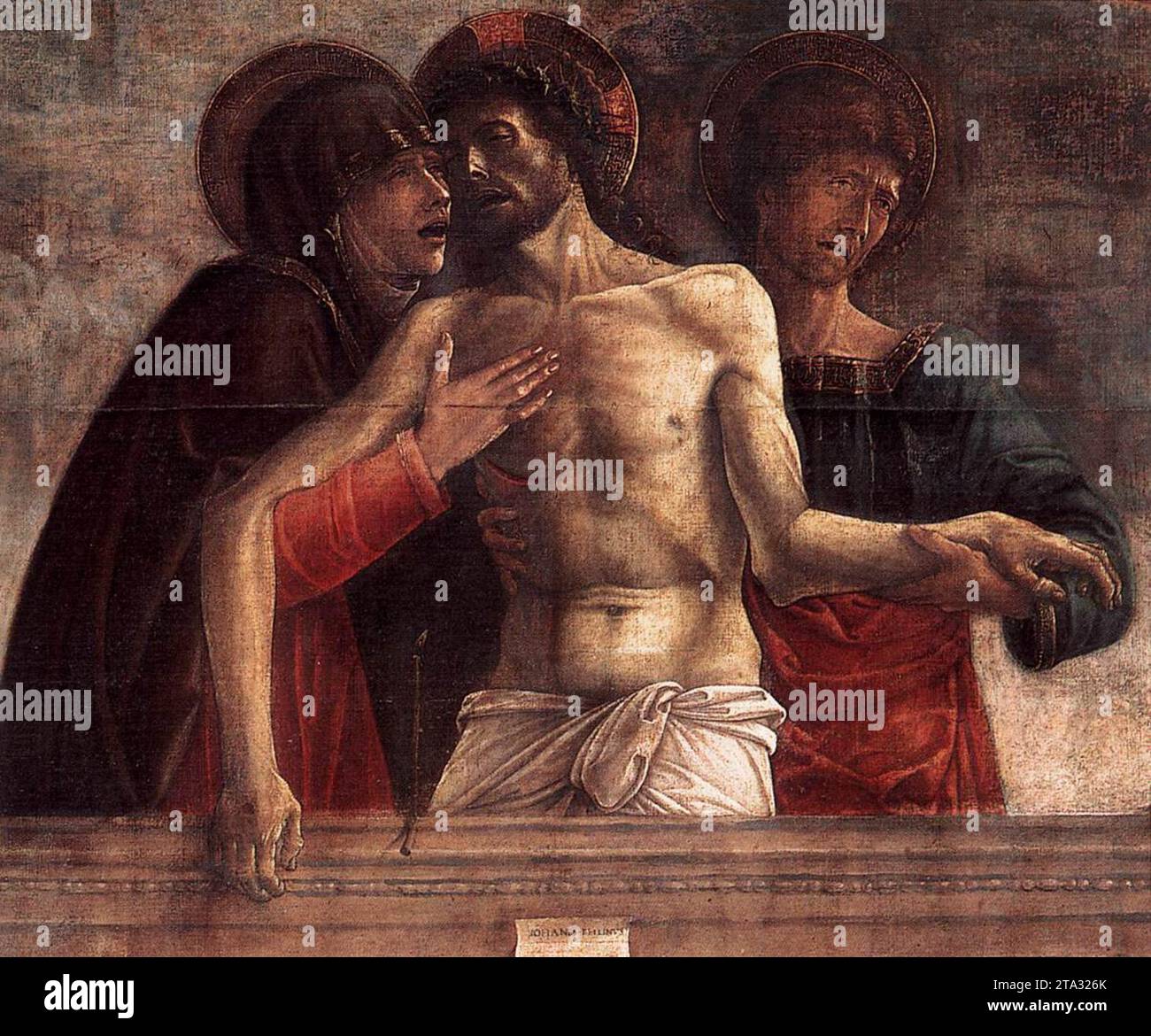 Pietà (detail) 1472 by Giovanni Bellini Stock Photo Alamy