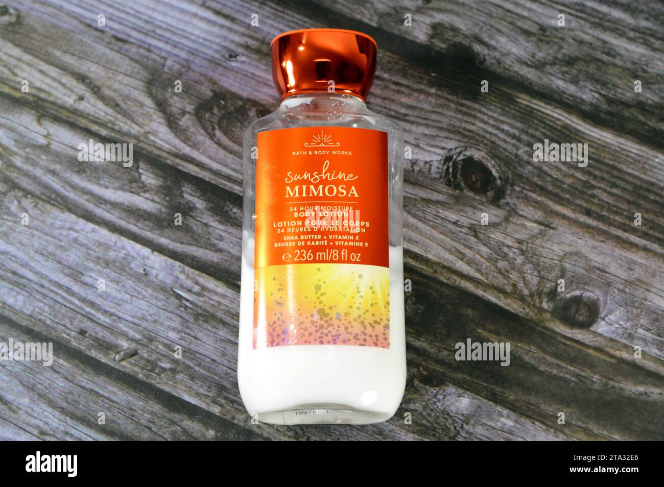 Cairo, Egypt, November 6 2023: Sunshine Mimosa, 24 hours moisture, body ...