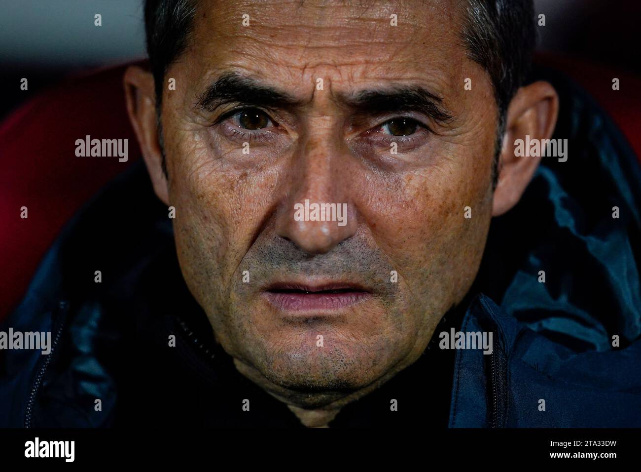 Girona, Spain. 27th Nov, 2023. Athletic Club head coach Ernesto Valverde during the La Liga EA Sports match between Girona FC and Athletic Club played at Montilivi Stadium on November 27, 2023 in Girona, Spain. (Photo by Sergio Ruiz/PRESSINPHOTO) Credit: PRESSINPHOTO SPORTS AGENCY/Alamy Live News Stock Photo