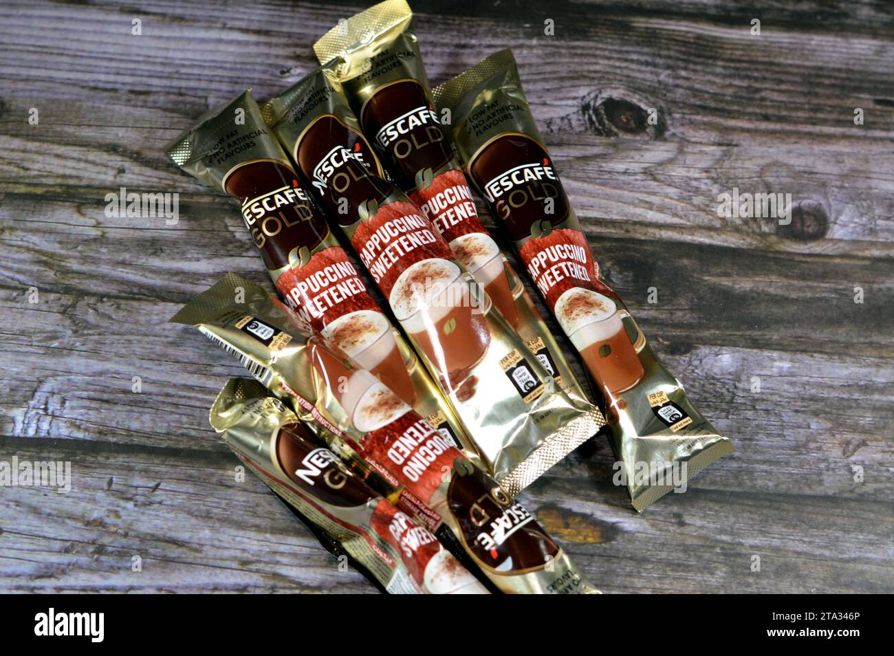Cairo, Egypt, November 4 2023 Nestle Nescafe gold Cappuccino caramel