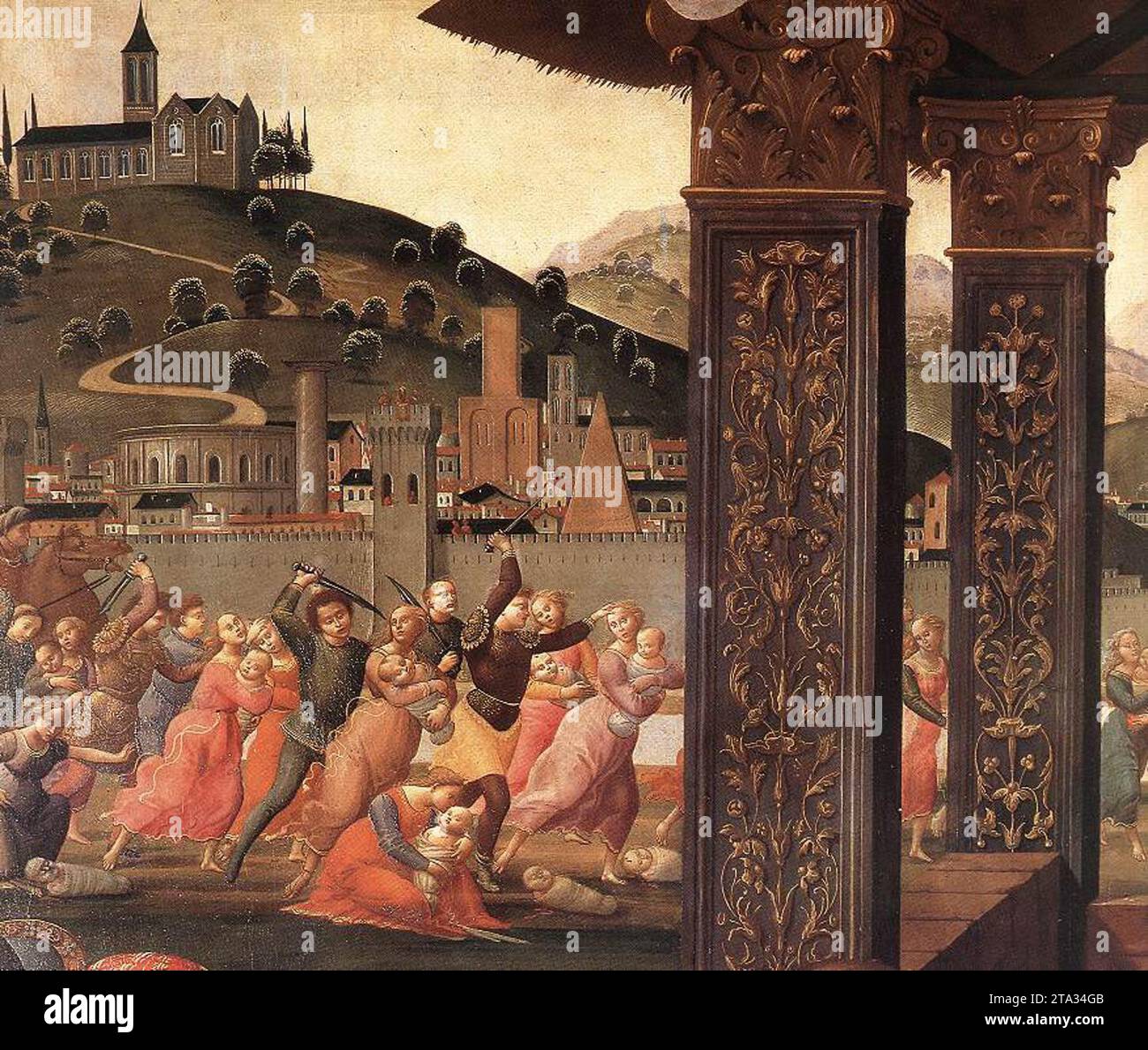 Adoration of the Magi (detail) 1488 by Domenico Ghirlandaio Stock Photo ...