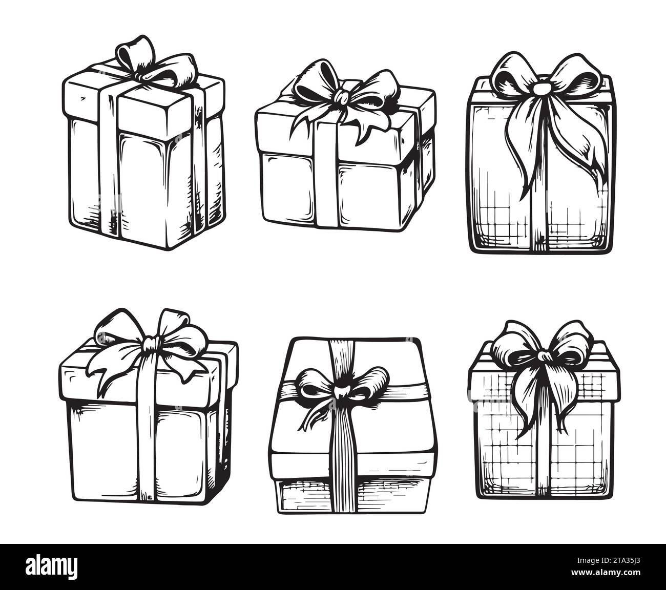https://c8.alamy.com/comp/2TA35J3/art-line-drawing-of-different-gift-boxes-with-ribbon-bow-set-of-presents-in-black-one-line-holiday-doodle-icons-for-birthday-new-year-christmas-wedding-celebration-concept-in-minimalism-design-2TA35J3.jpg