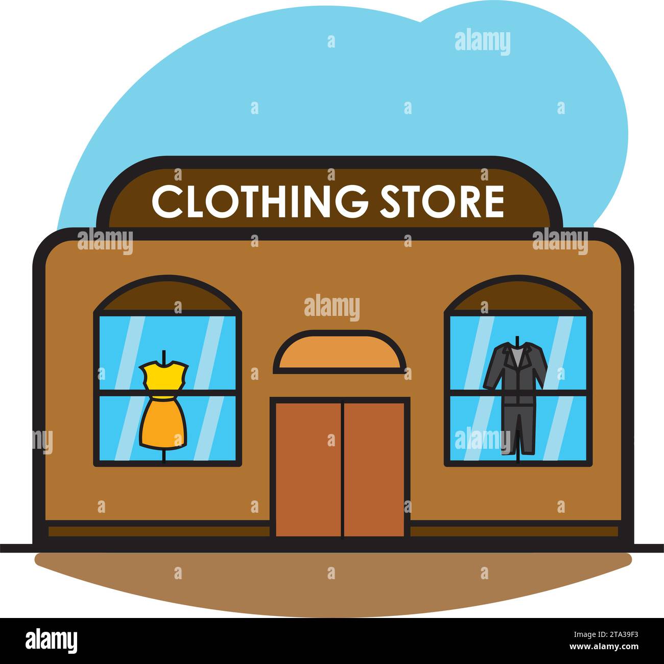 Fashion clothing storefront Stock Vector Images - Alamy