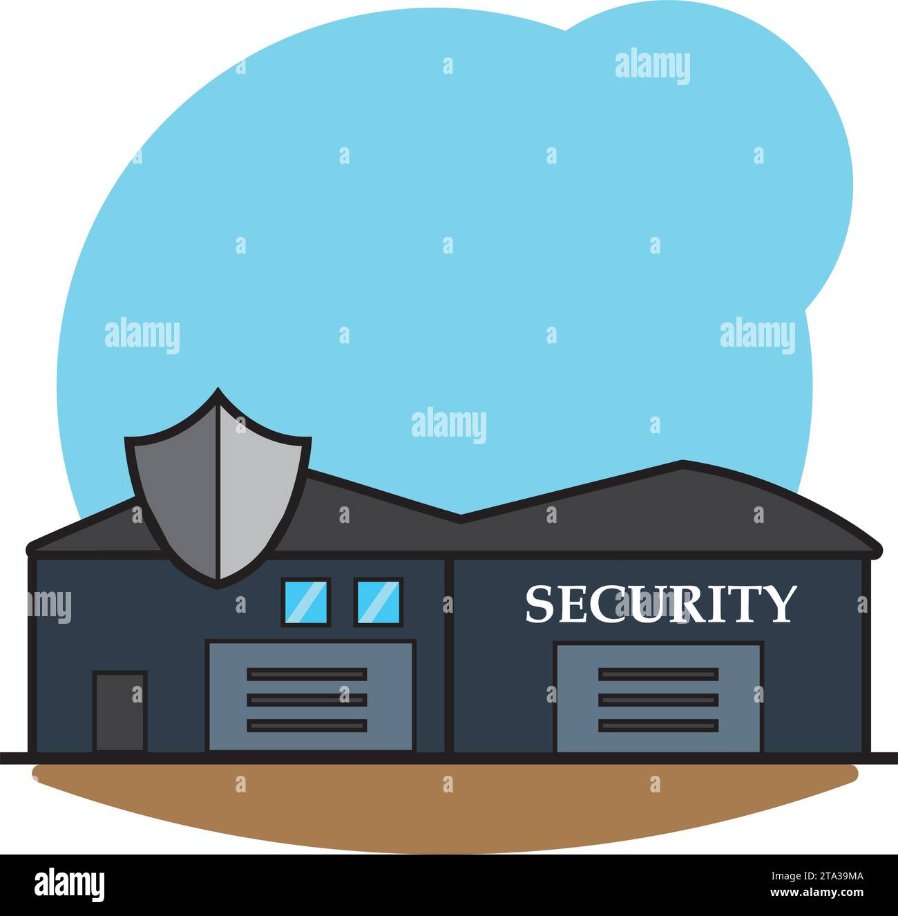 Isolated security service building icon Vector Stock Vector Image & Art ...