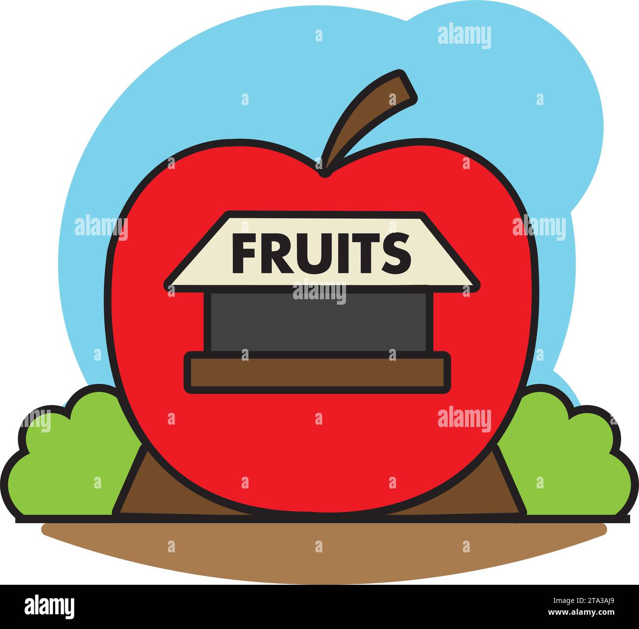 Isolated fruit shop building icon Vector Stock Vector Image & Art - Alamy