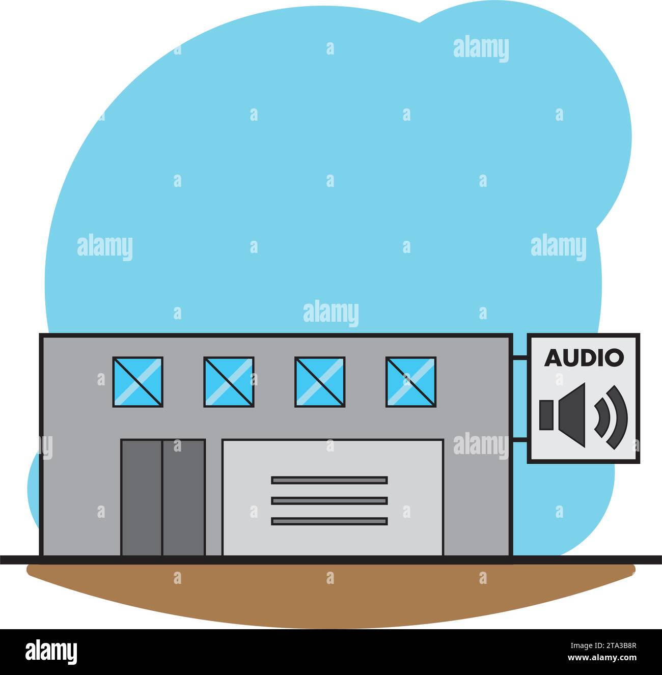 Isolated audio store building icon Vector Stock Vector Image & Art - Alamy